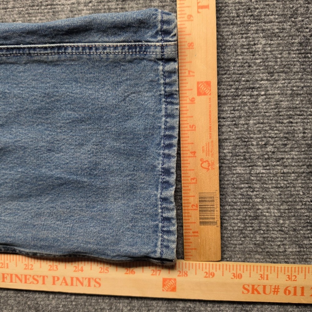 Hollister Star Seam Low Rise Baggy Jeans Size 00s W24 Short Wide Leg Y2K Denim - Picture 5 of 10